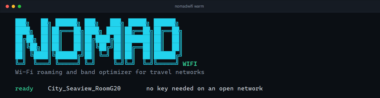 nomadwifi warm output listing venue networks prepared for instant failover.